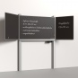 Pylonen-Klapptafel, 200x120 cm, Flügel: 100x120 cm, Stahlemaille anthrazit, 